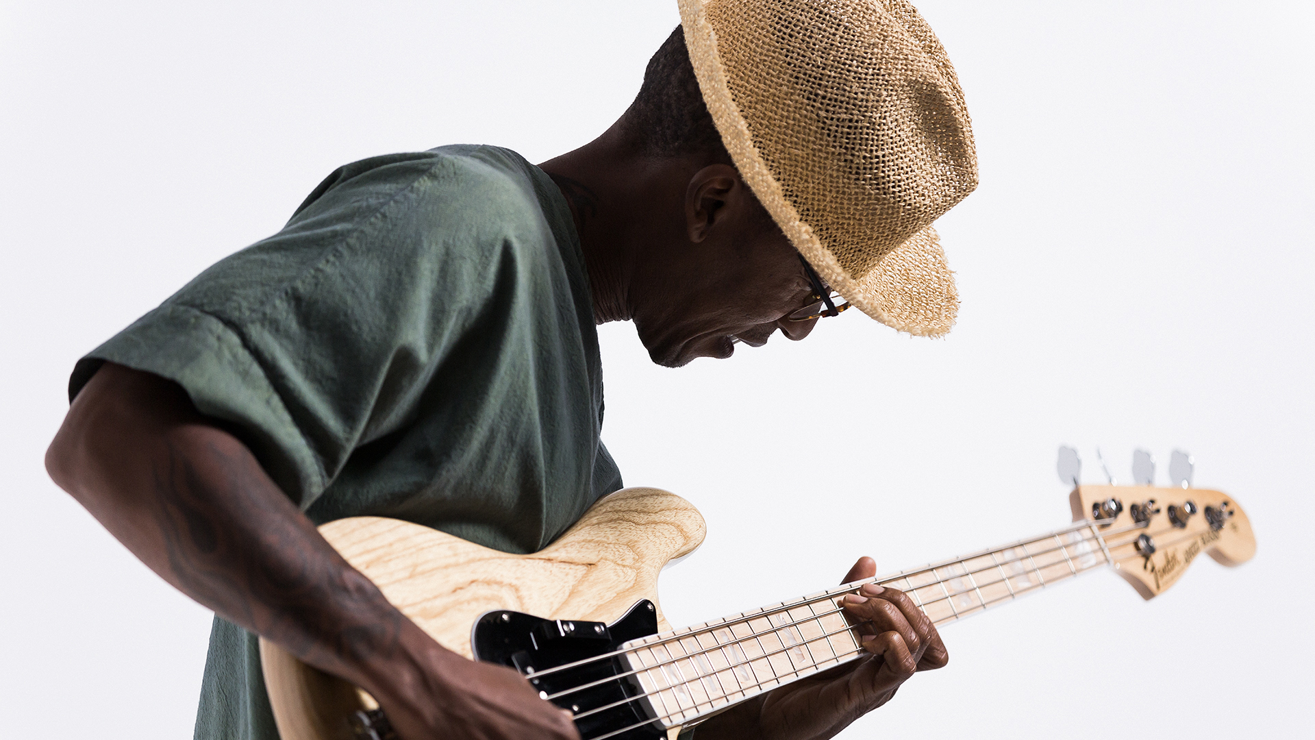 Fender artist playing bass guitar