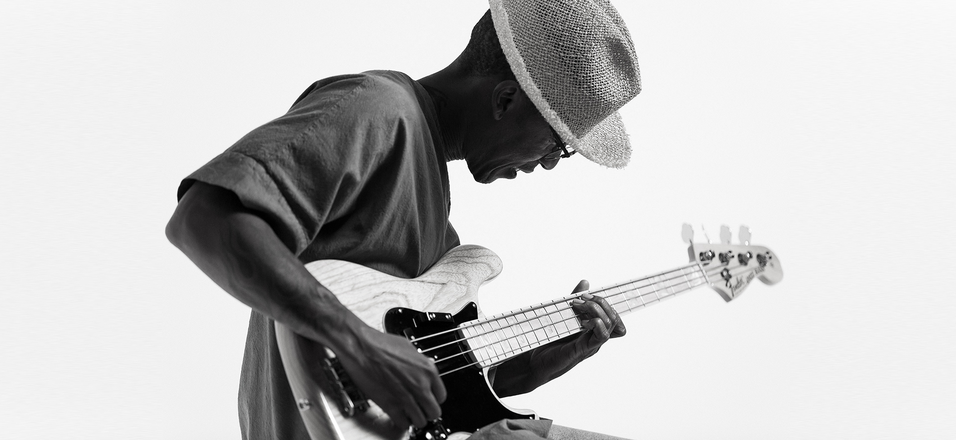 Fender artist playing a bass guitar